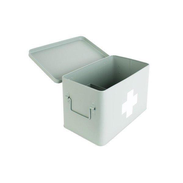 Miętowa metalowa apteczka PT LIVING Medicine, szer. 31,5 cm-image-3