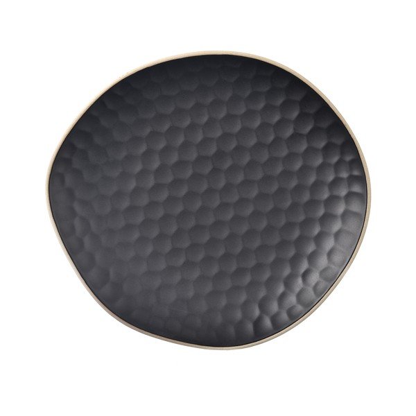 Czarny kamionkowy talerz do serwowania Tea Time – Orion-image-2