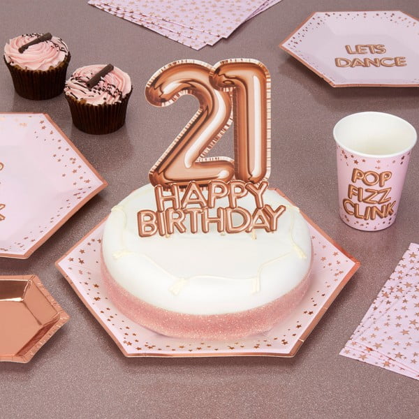 Napis dekoracyjny na tort z numerem 21 Neviti Glitz & Glamour