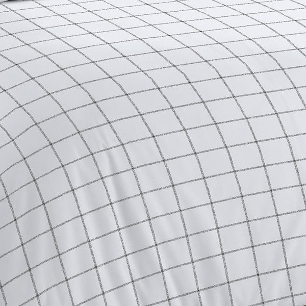 Biało-szara pościel 200x135 cm Bold Check – Cloudsoft-image-4
