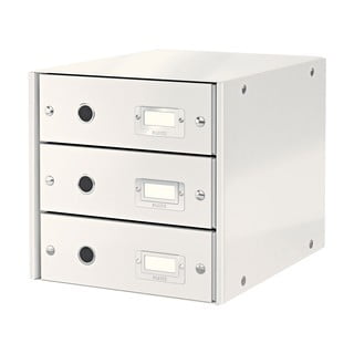 Biały pojemnik z 3 szufladami Click&Store – Leitz