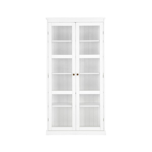 Biała witryna z płyty MDF 98x193x34 cm Wilma – Ellos Home-image-3