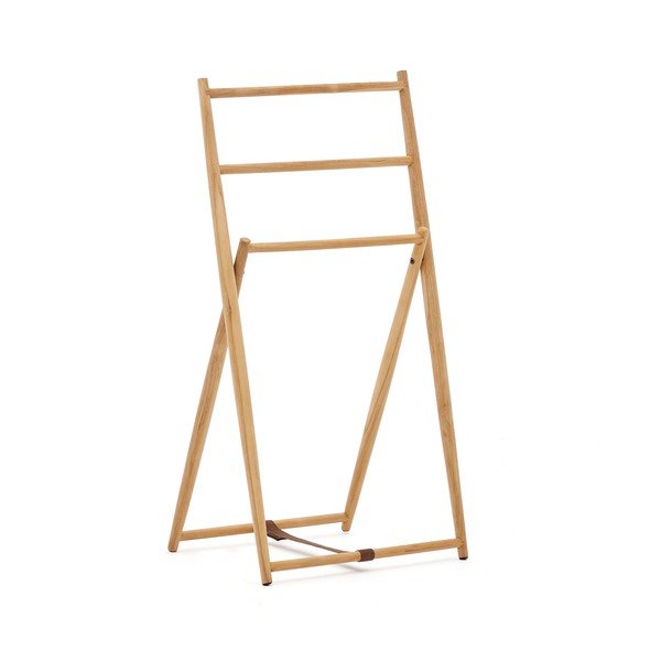 Wieszak na ubrania z litego drewna tekowego w naturalnym kolorze Roxana – Kave Home