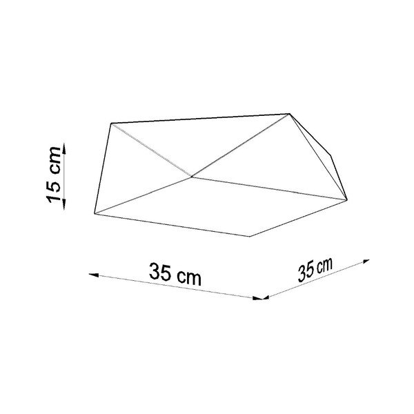 Czarna lampa sufitowa 35x35 cm Koma – Sollux-image-4