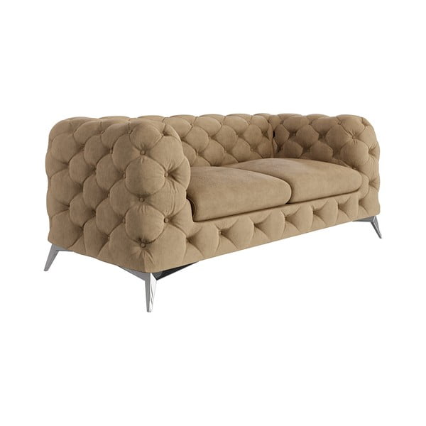Jasnobrązowa aksamitna sofa 185 cm Chelsea – Ropez-image-1
