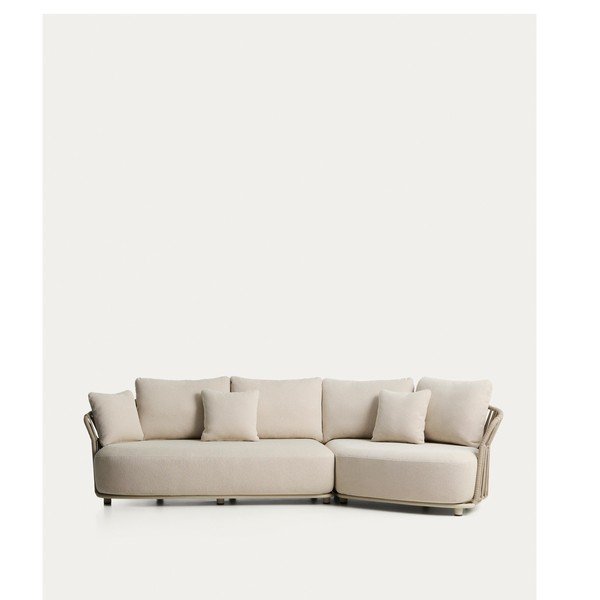 Beżowa/szarobrązowa tapicerowana sofa ogrodowa Osani – Kave Home-image-2