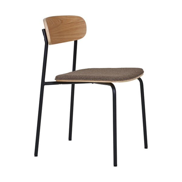 Czarne/brązowe krzesło sztaplowane w dekorze jesionu Estepona – House Nordic-image-2