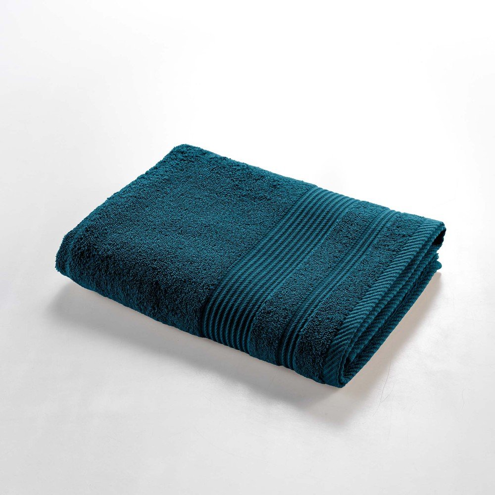 Ciemnoniebieski bawełniany ręcznik kąpielowy frotte 70x130 cm Tendresse – douceur d'intérieur