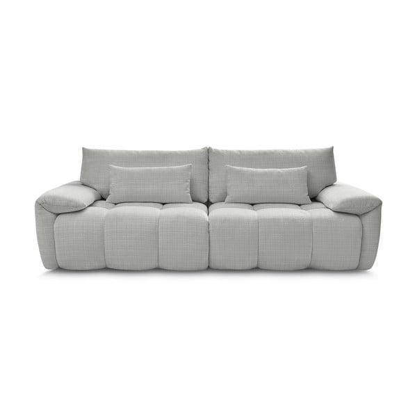 Jasnoszara sofa z tkaniny szenilowej 264 cm Ivane – Bobochic Paris-image-1