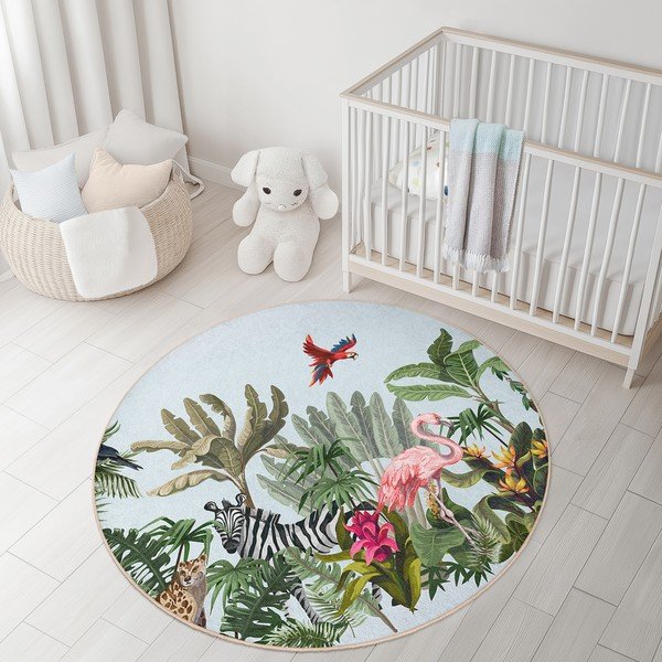 Dywan dziecięcy odpowiedni do prania ø120 cm Jungle – Mila Home-image-4