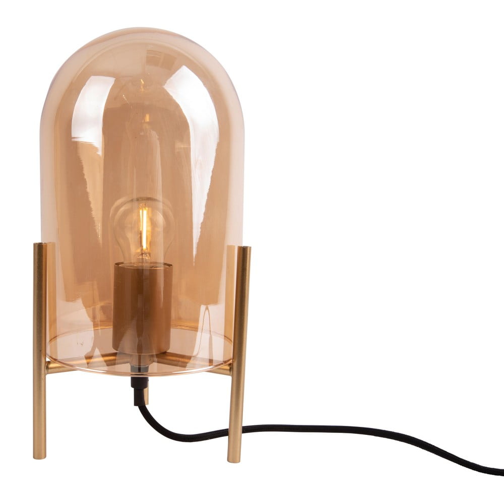 Szklana lampa stołowa w kolorze złota Leitmotiv Glass Bell