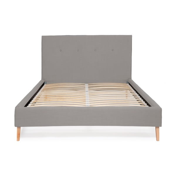Jasnoszare łóżko Vivonita Kent Linen, 200x180 cm