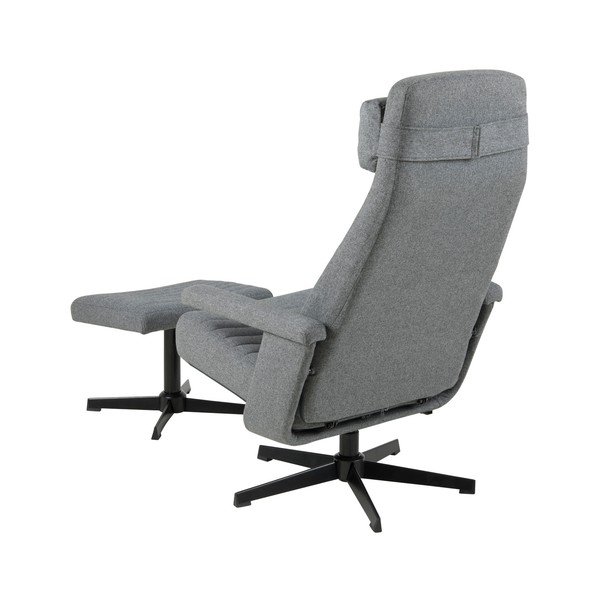 Ciemnoszary rozkładany fotel z podnóżkiem Actona Tranby-image-4