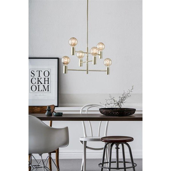 Lampa wisząca w kolorze mosiądzu Markslöjd Capital-image-1