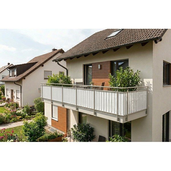 Biała plastikowa osłona balkonowa 500x90 cm – Garden Pleasure