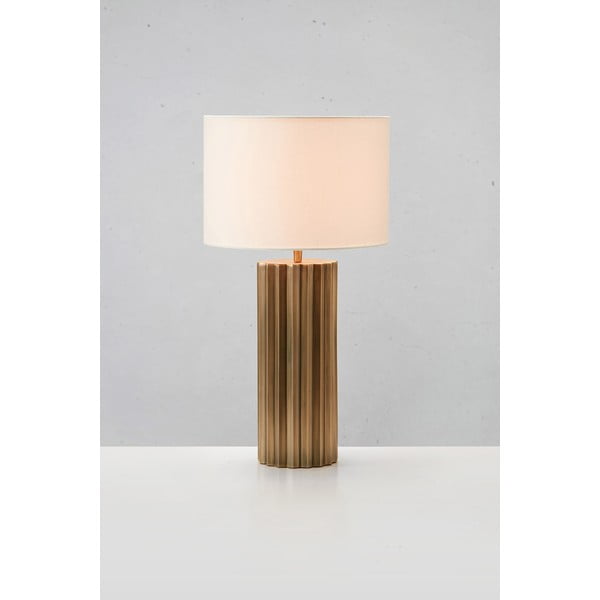 Lampa stołowa w kolorze brązu z tekstylnym kloszem (wys. 60 cm) Hashira – Markslöjd-image-2