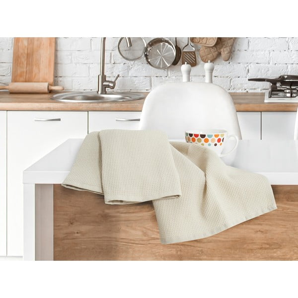 Bawełniane ścierki zestaw 3 szt. 40x60 cm Wafle – B.E.S.-image-2