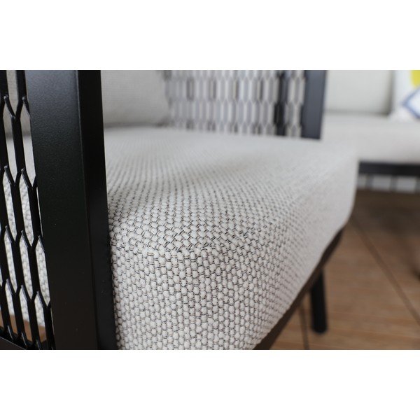 Szary metalowy fotel ogrodowy Edinburgh Duo – Rojaplast-image-1