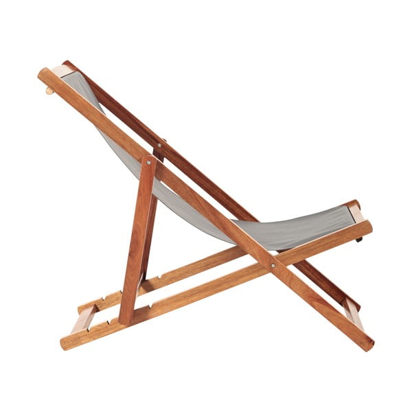 Szary/w naturalnym kolorze drewniany leżak ogrodowy Dionysus – Bonami Essentials-image-3