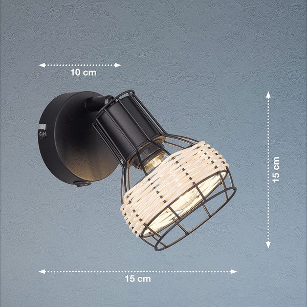 Czarny kinkiet Straw – Fischer & Honsel-image-2