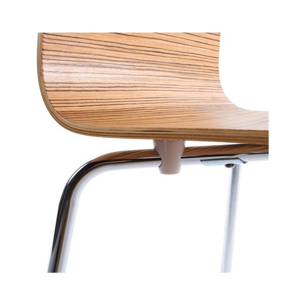 Krzesło z siedziskiem z dekorem jasnego drewna Kokoon Classic Zebrano-image-4