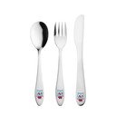 Sztućce dla dzieci ze stali nierdzewnej w kolorze srebrnym 3 szt. – Orion