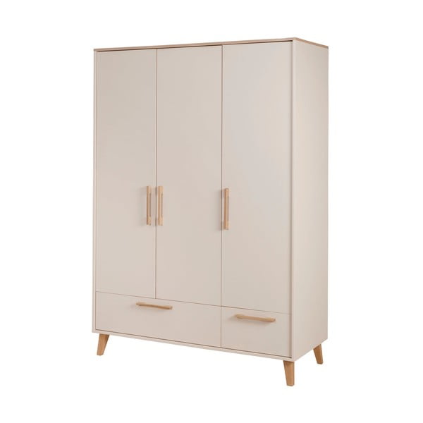 Kremowo-naturalna szafa dziecięca w dekorze dębu 138x200x55 cm Jil – Roba-image-2