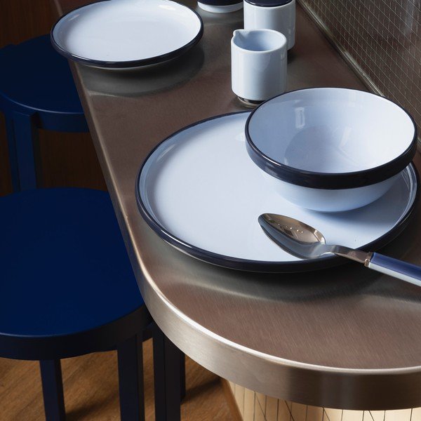 Niebieska kamionkowa miska 710 ml Duo – ONA-image-1