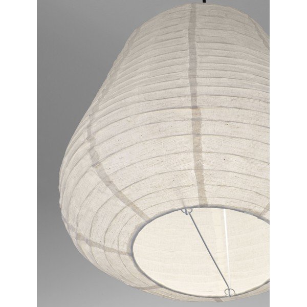 Biała lniana lampa wisząca ø 50 cm Linnet – Nova Luce-image-2