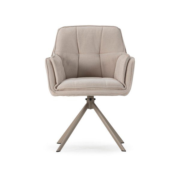 Beżowe tapicerowane fotele jadalniane zestaw 2 szt. Keiko – Marckeric-image-2