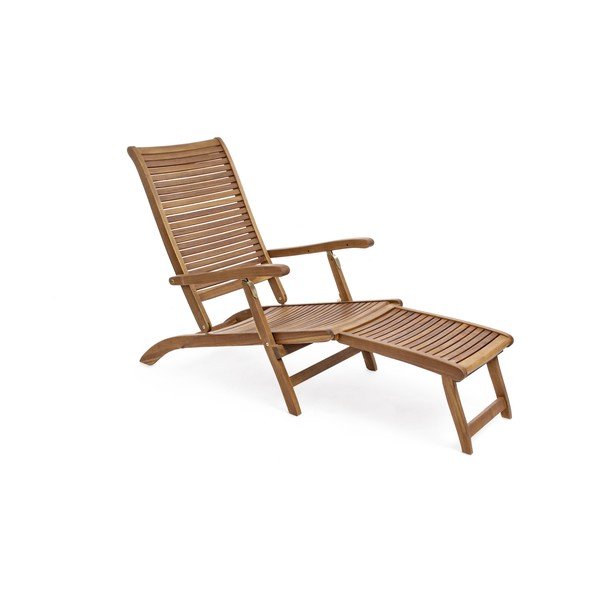 Drewniany leżak ogrodowy w naturalnym kolorze Noemi – Bizzotto