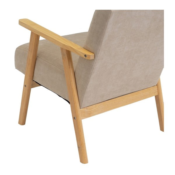 Beżowy fotel z tkaniny szenilowej Vintage – Casa Selección-image-4