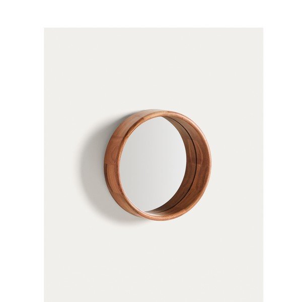 Lustro z drewnianą ramą ścienne ø 30,5 cm Berale – Kave Home-image-2