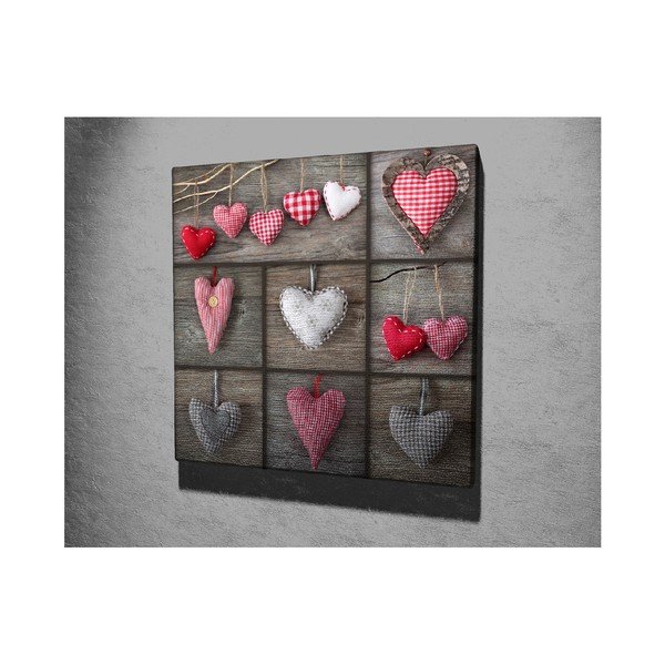 Obraz na płótnie Hearts, 45x45 cm-image-2