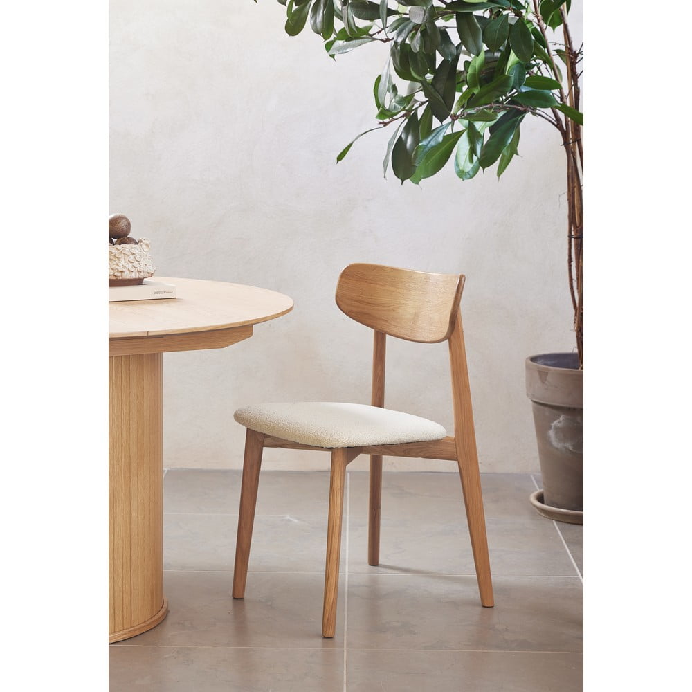 Kremowo=naturalne krzesło Elim – Unique Furniture (zdjęcie 5)