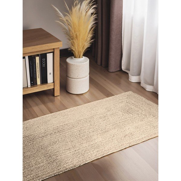 Kremowy chodnik z juty dwustronny/tkany ręcznie 80x200 cm Juno – Hanse Home-image-1
