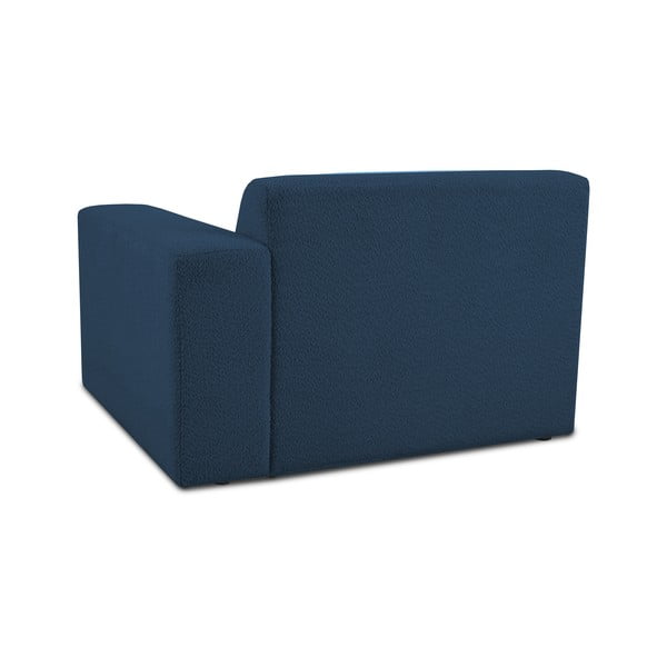 Ciemnoniebieski moduł sofy z materiału bouclé (prawostronny) Roxy – Scandic-image-2