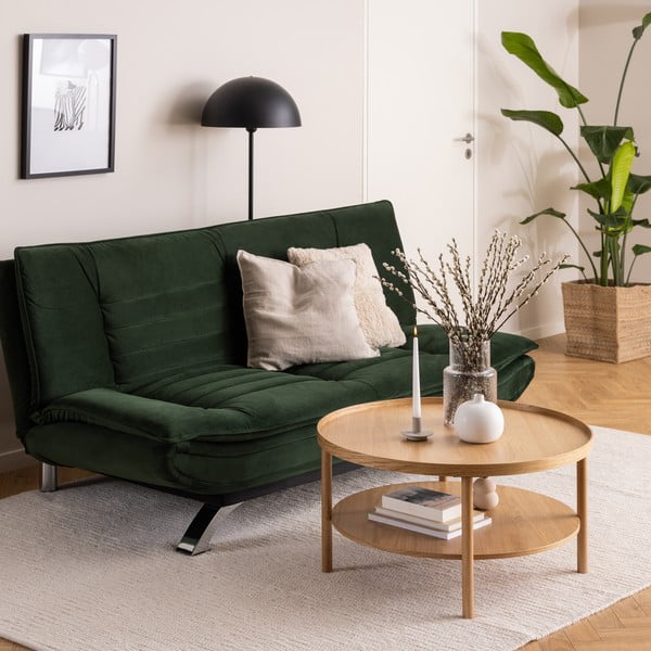 Okrągły stolik w dekorze dębu w naturalnym kolorze ø 80 cm Banbury – Actona-image-1