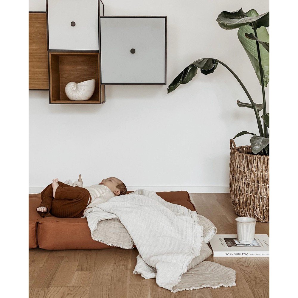 Dziecięcy fotel rozkładany s taburetkou Karup Design Mini Cube Dark Grey (zdjęcie 4)