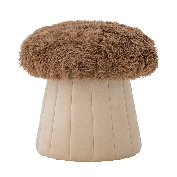 Brązowy/w naturalnym kolorze puf dziecięcy Bertil – Bloomingville Mini