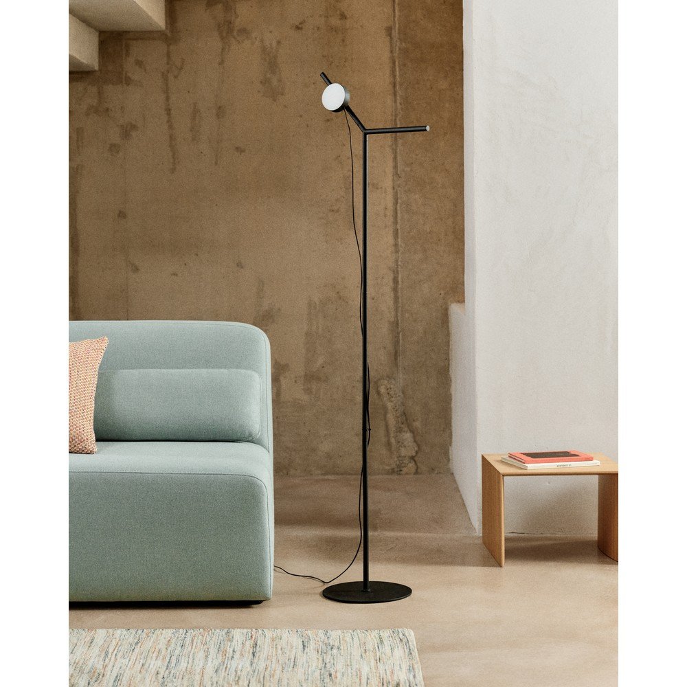 Czarna lampa stojąca LED ze ściemniaczem (wysokość 160 cm) Orey – Kave Home (zdjęcie 4)