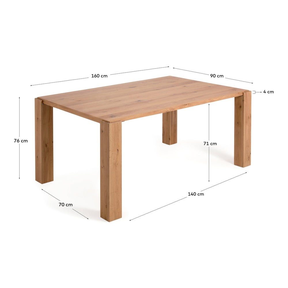 Stół w dekorze dębu 90x160 cm Deyanira – Kave Home (zdjęcie 7)