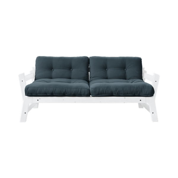Sofa rozkładana z niebieskozielonym pokryciem Karup Design Step White/Petrol Blue