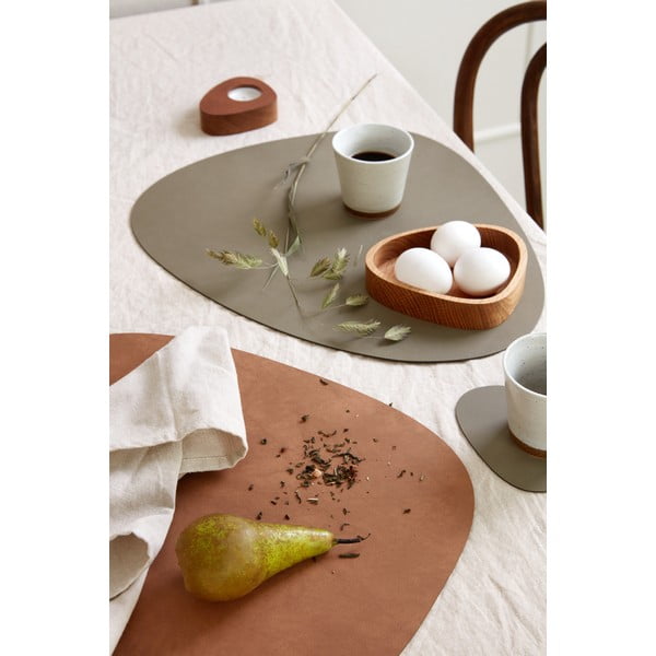 Mata stołowa ze skóry ekologicznej 37x44 cm Curve L Double Nupo – LIND DNA-image-4