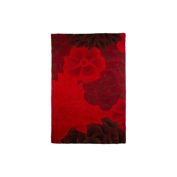Dywan wełniany Eden, 120x180 cm, czerwony