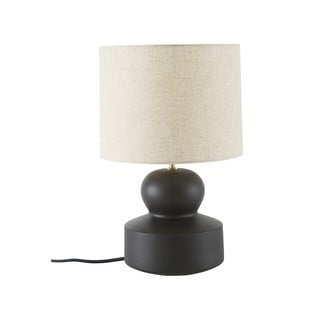 Czarno-beżowa ceramiczna lampa stołowa Westwing Collection Georgina, wys. 52 cm