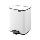 Biały stalowy kosz na śmieci z pedałem 7 l Bo – Brabantia