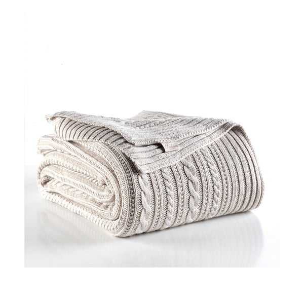 Szarobeżowa narzuta na łóżko z domieszką bawełny Homemania Decor Camila, 220x240 cm-image-1