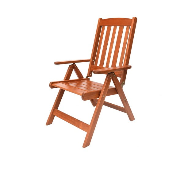 Brązowe drewniane krzesło ogrodowe Luisa – Rojaplast-image-2