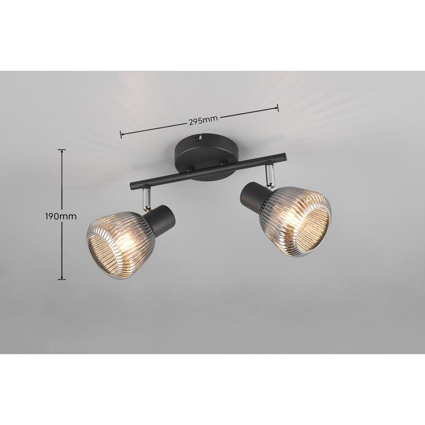 Czarna lampa punktowa ø 10 cm Tarifa – Trio-image-4